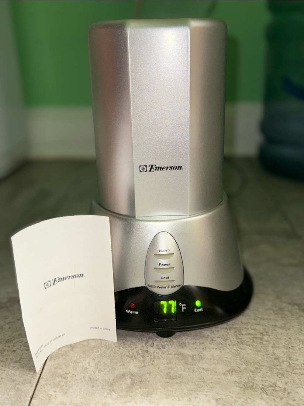 Emerson Silver Digital Bottle Cooler & Warmer